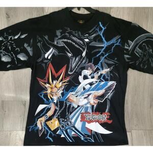 Vtg Yu-Gi-Oh Yugi Kaiba Blue Eyes Duel T Shirt Mens 2XL Anime Limited Edition#10